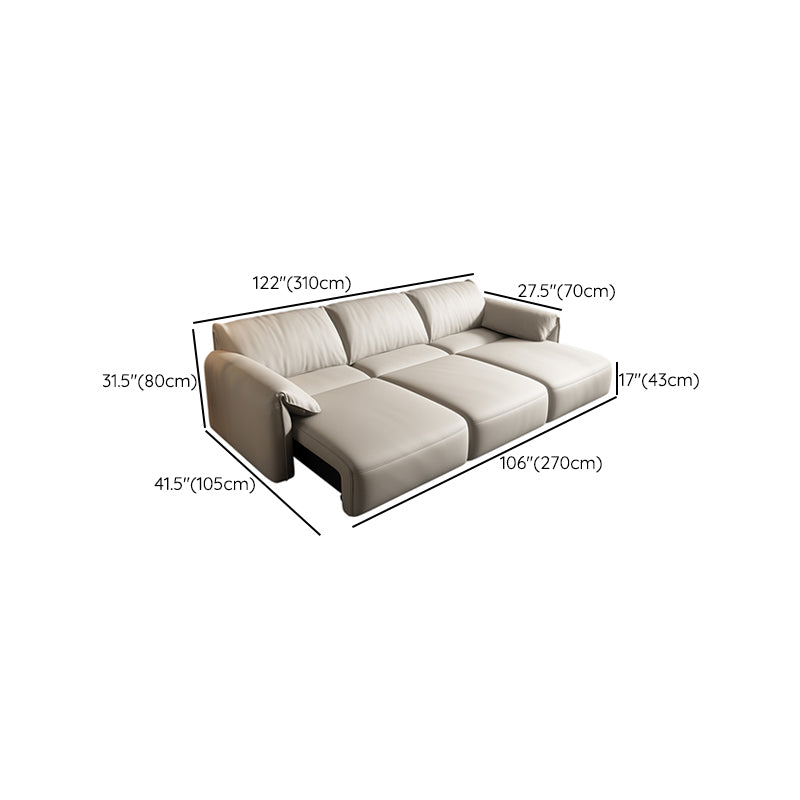 41.34" Wide Contemporary Futon Sofa Bed White Futon Solid Wood Sleeper Sofa Clearhalo 'furn' 'furn_futons' 'Furniture' 'Futons & Daybeds' 'Futons' 'Living Room Furniture' 6921037