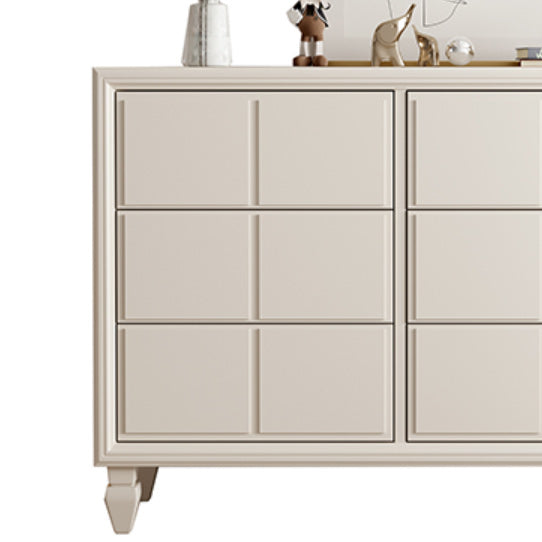 Commode coffre de rangement moderne commode en bois massif avec 3/6 tiroirs