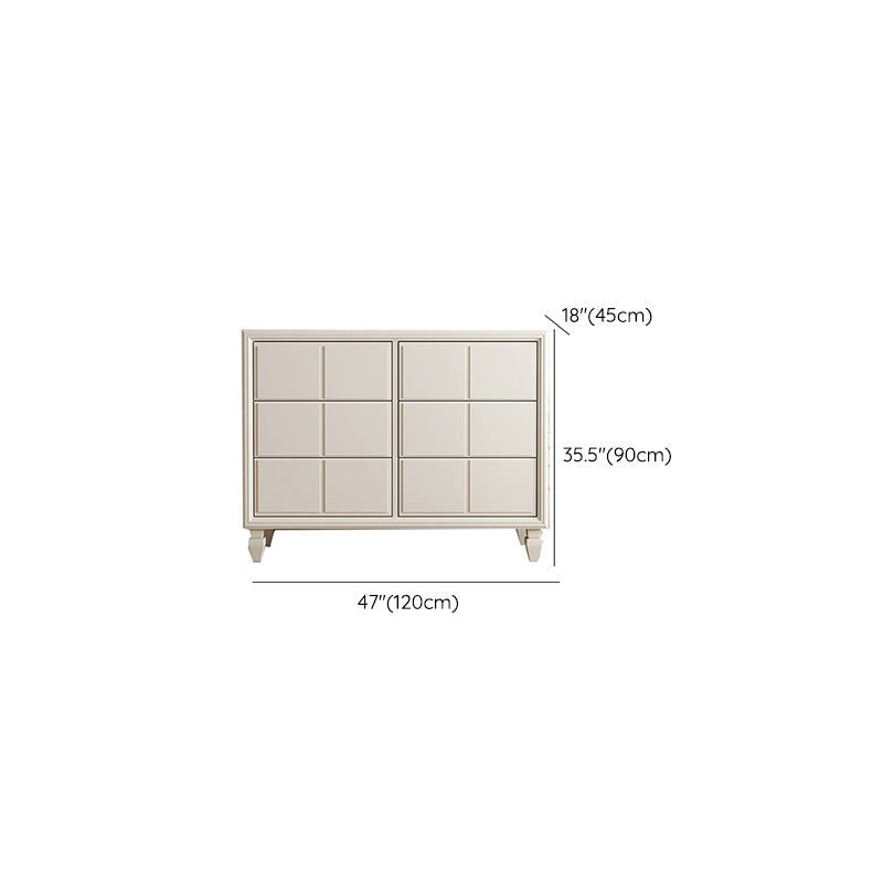 Commode coffre de rangement moderne commode en bois massif avec 3/6 tiroirs