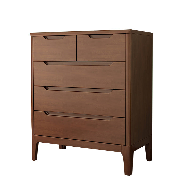 Modern Storage Chest Dresser Solid Wood Dresser with 5/6/7 Drawers Nut-Brown 5 Clearhalo 'Bedroom Furniture' 'Dressers & Chests' 'dressers_chests' 'furn' 'furn_dressers_chests' 'Furniture' 6921285
