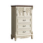 Coastal Storage Chest Solid Wood Dresser with 2/3/4 Drawers , 15.6 Inch Width