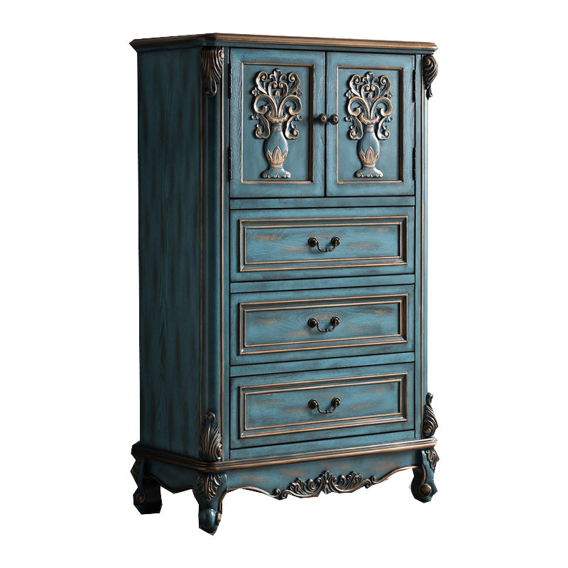 Coastal Storage Chest Solid Wood Dresser with 2/3/4 Drawers , 15.6 Inch Width
