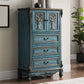 Coastal Storage Chest Solid Wood Dresser with 2/3/4 Drawers , 15.6 Inch Width