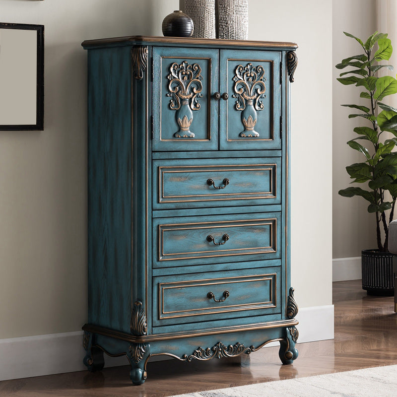 Coastal Storage Chest Solid Wood Dresser with 2/3/4 Drawers , 15.6 Inch Width