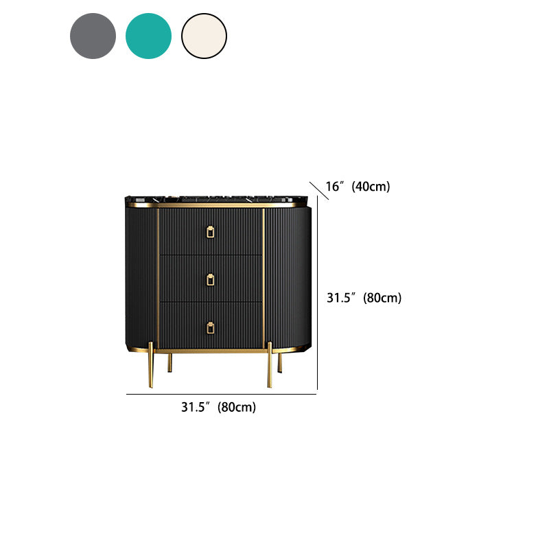 Cómoda de almacenamiento vertical Glam Cómoda de lencería con tapa de mármol y cajones