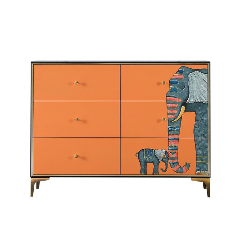 Horizontal Glam Double Chest Soft-Close Drawers Storage Chest Clearhalo 'Bedroom Furniture' 'Dressers & Chests' 'dressers_chests' 'furn' 'furn_dressers_chests' 'Furniture' 6921357