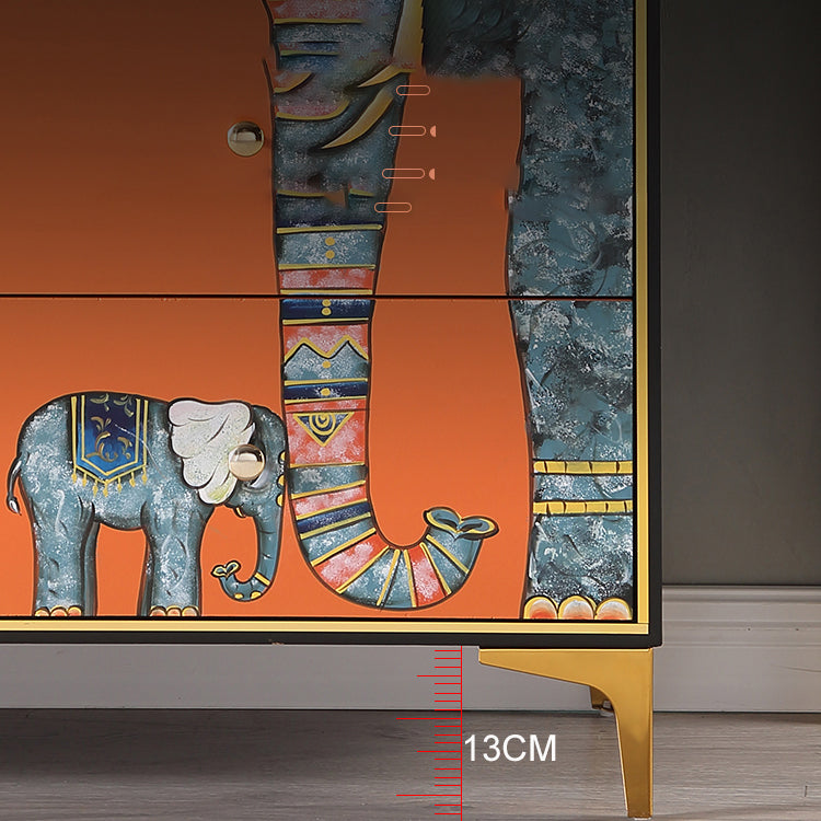 Horizontal Glam Double Chest Soft-Close Drawers Storage Chest Clearhalo 'Bedroom Furniture' 'Dressers & Chests' 'dressers_chests' 'furn' 'furn_dressers_chests' 'Furniture' 6921363