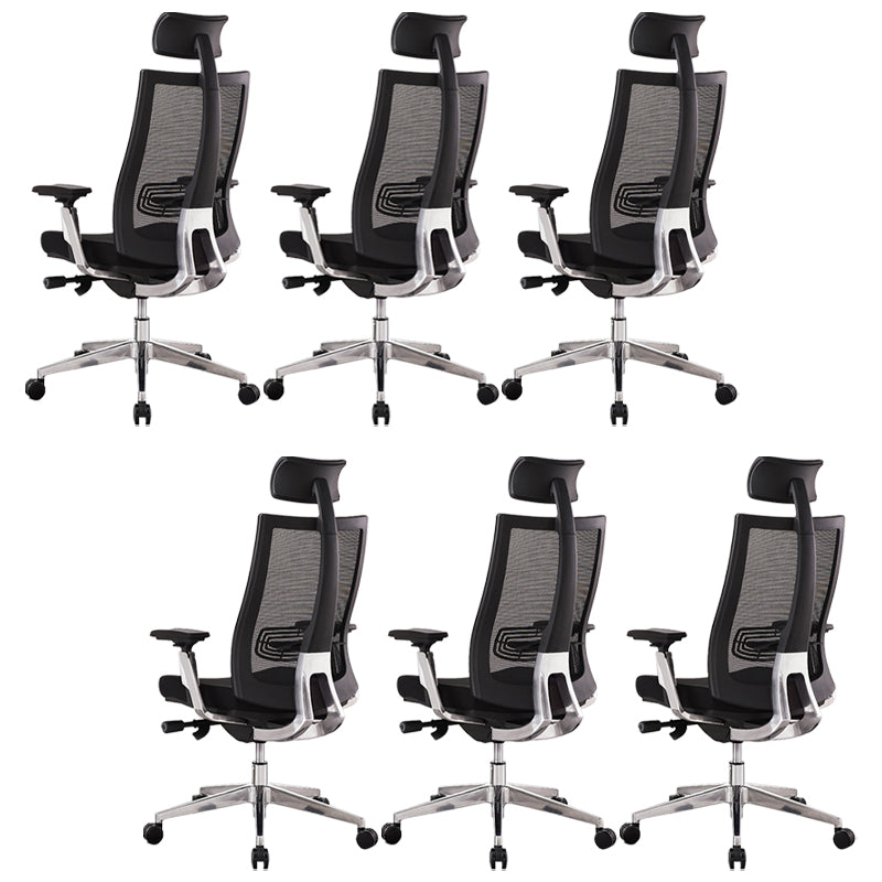 Removable Arms Desk Chair Modern Ergonomic No Distressing Office Chair with Wheels 6 Piece Set Clearhalo 'furn' 'furn_office_chair' 'Furniture' 'Office Chairs' 'Office Furniture' 'office_chair' 6921774