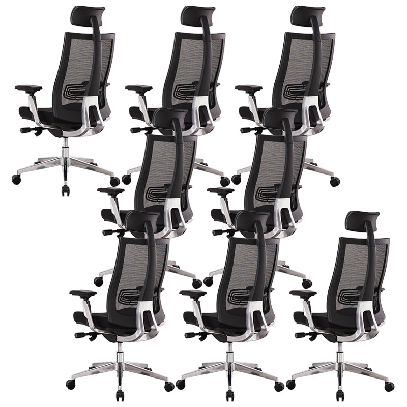 Removable Arms Desk Chair Modern Ergonomic No Distressing Office Chair with Wheels 8 Piece Set Clearhalo 'furn' 'furn_office_chair' 'Furniture' 'Office Chairs' 'Office Furniture' 'office_chair' 6921776