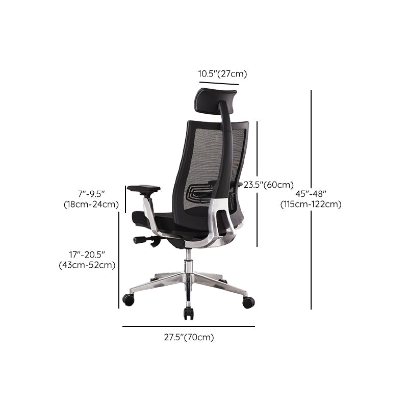 Removable Arms Desk Chair Modern Ergonomic No Distressing Office Chair with Wheels Clearhalo 'furn' 'furn_office_chair' 'Furniture' 'Office Chairs' 'Office Furniture' 'office_chair' 6921782
