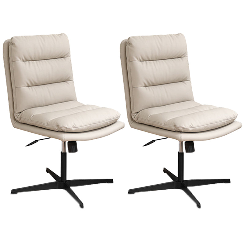 Chaise de bureau moderne chaise pivotante de hauteur de siège réglable sans bras sans bras