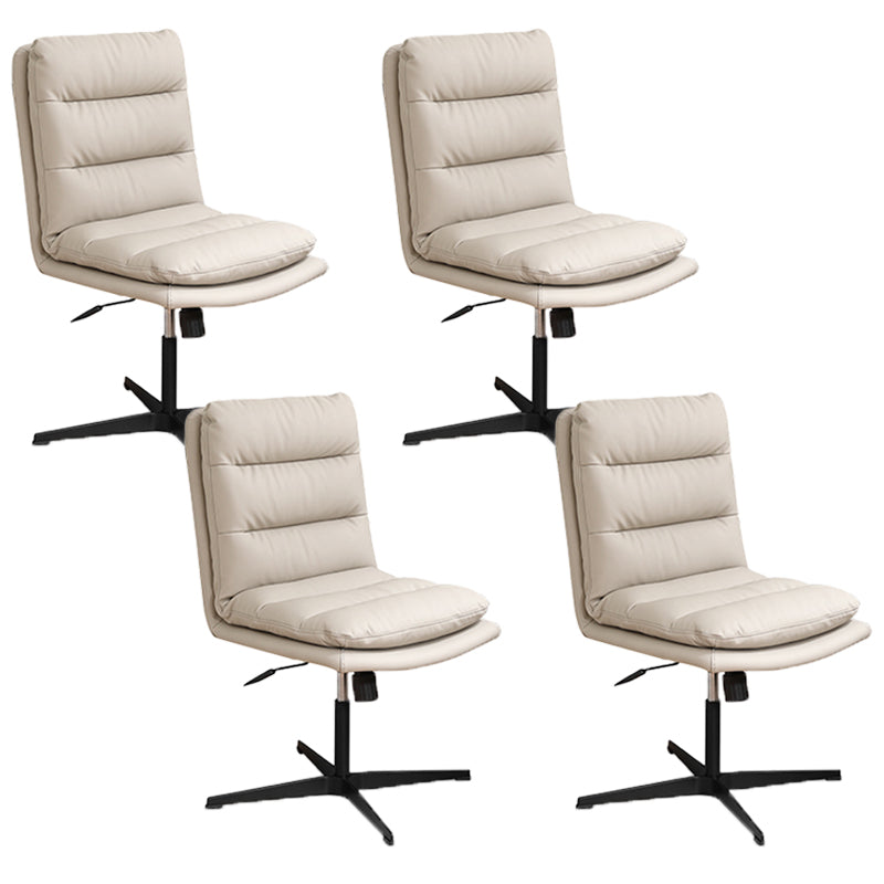 Chaise de bureau moderne chaise pivotante de hauteur de siège réglable sans bras sans bras