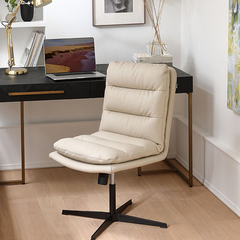 Chaise de bureau moderne chaise pivotante de hauteur de siège réglable sans bras sans bras