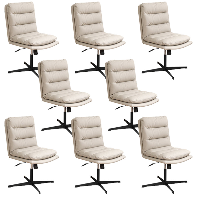 Chaise de bureau moderne chaise pivotante de hauteur de siège réglable sans bras sans bras