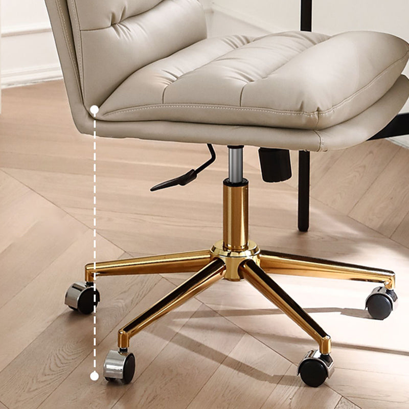 Chaise de bureau moderne chaise pivotante de hauteur de siège réglable sans bras sans bras