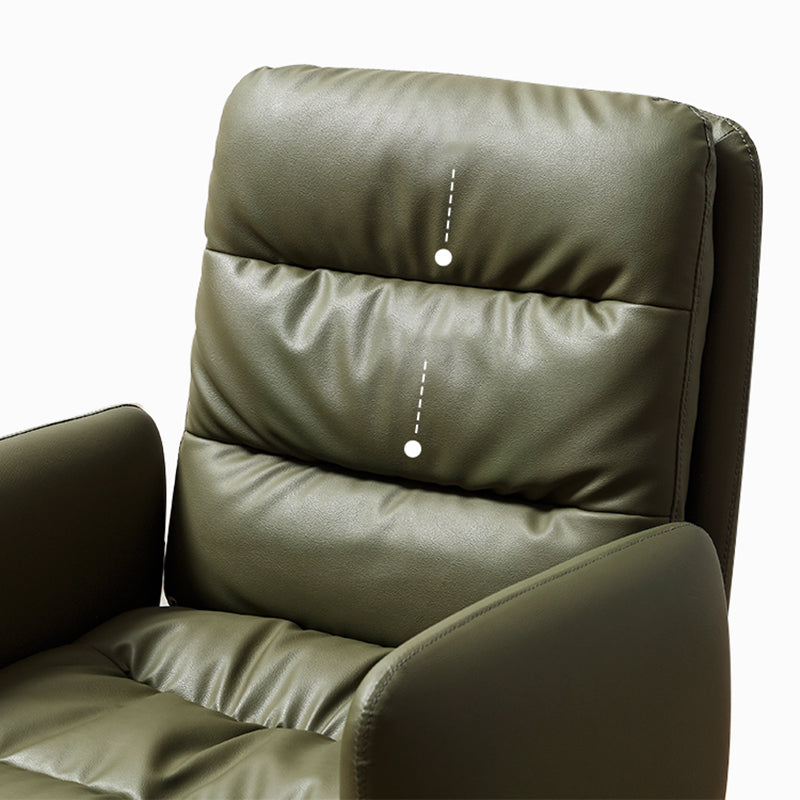 Silla de oficina de cuero moderna altura del asiento ajustable brazos fijos silla giratoria con ruedas