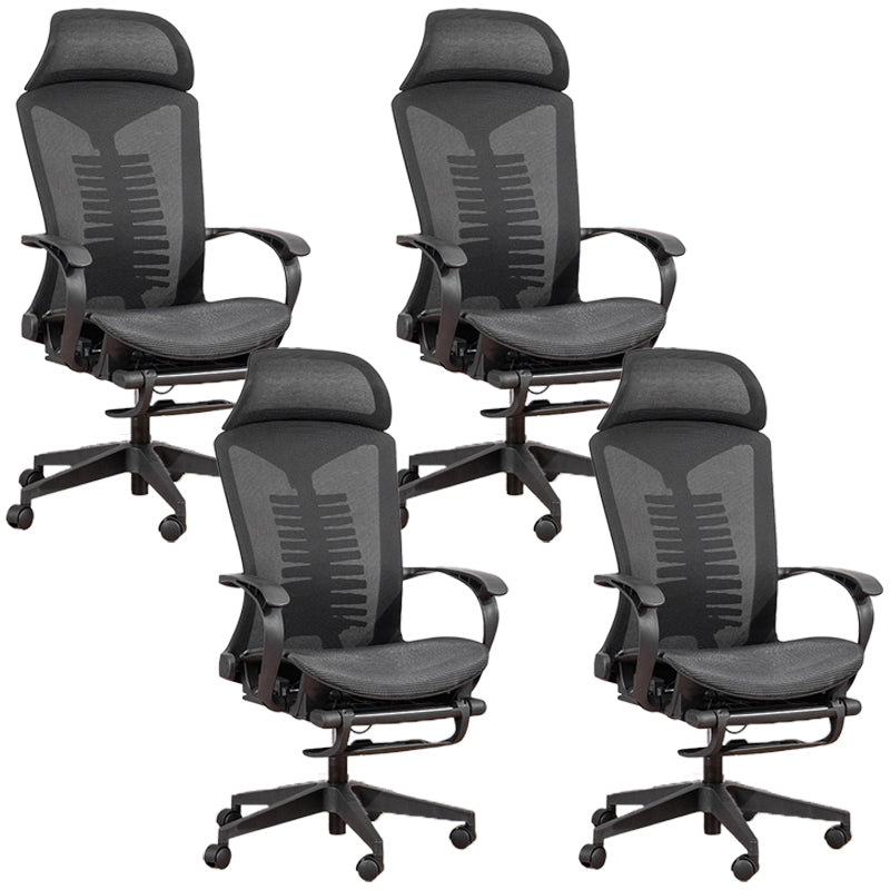 Chaise moderne à bras fixes chaise pivotante de hauteur de siège réglable avec roues