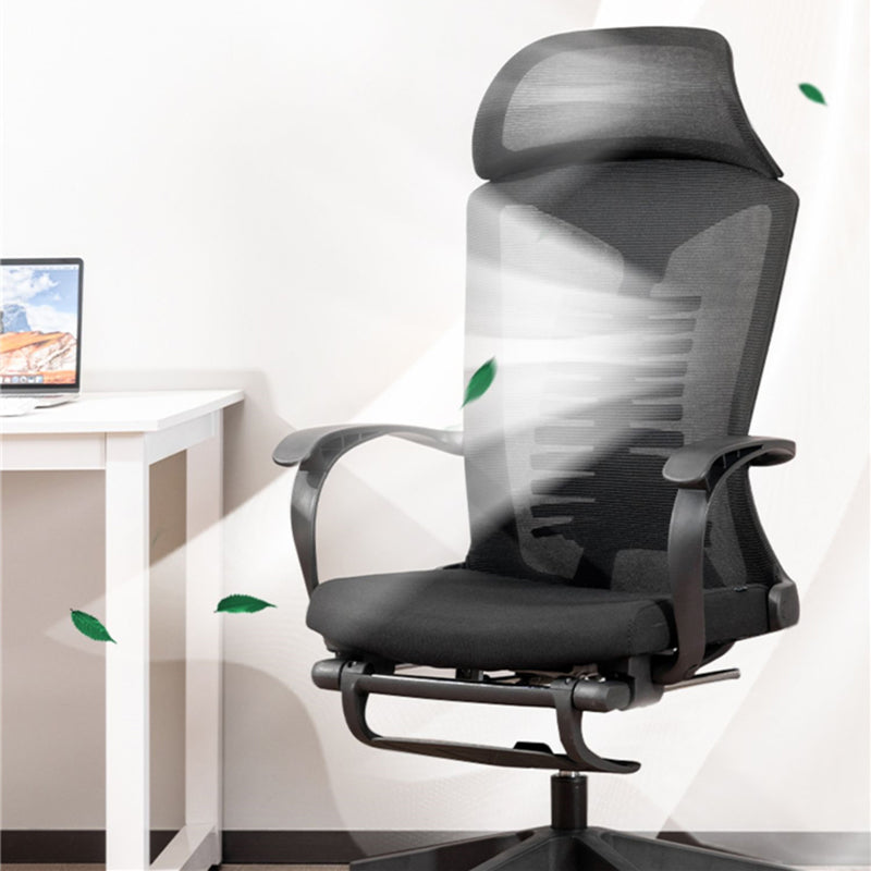 Chaise moderne à bras fixes chaise pivotante de hauteur de siège réglable avec roues