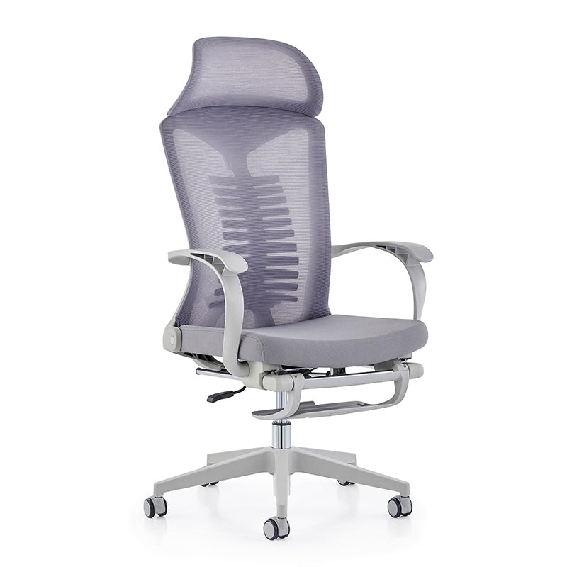 Chaise moderne à bras fixes chaise pivotante de hauteur de siège réglable avec roues