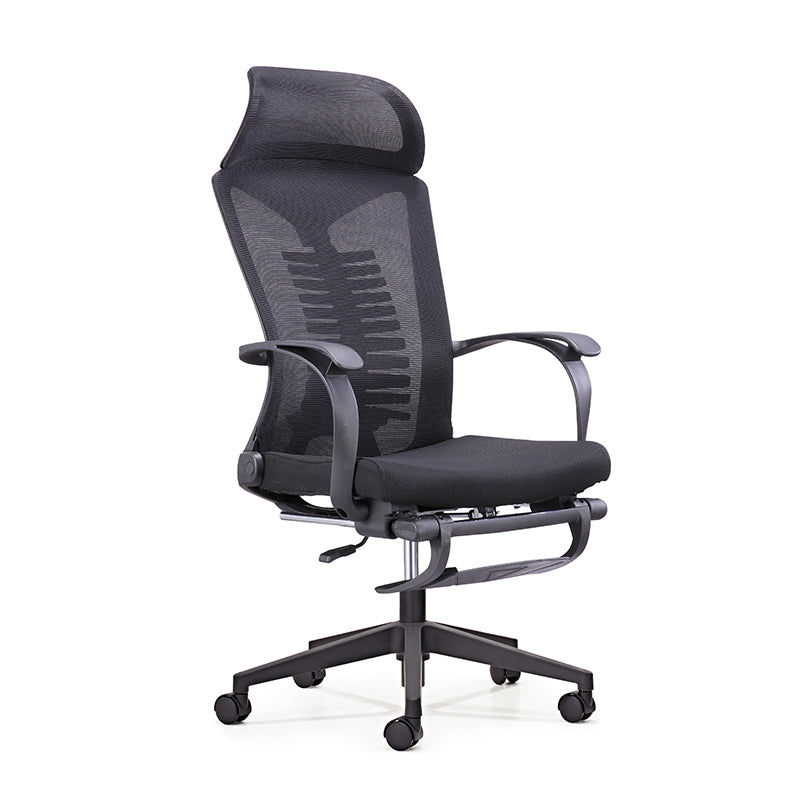 Chaise moderne à bras fixes chaise pivotante de hauteur de siège réglable avec roues