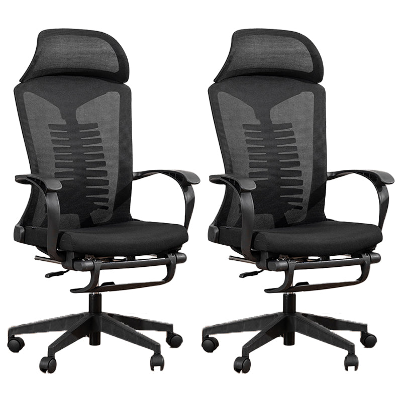 Chaise moderne à bras fixes chaise pivotante de hauteur de siège réglable avec roues