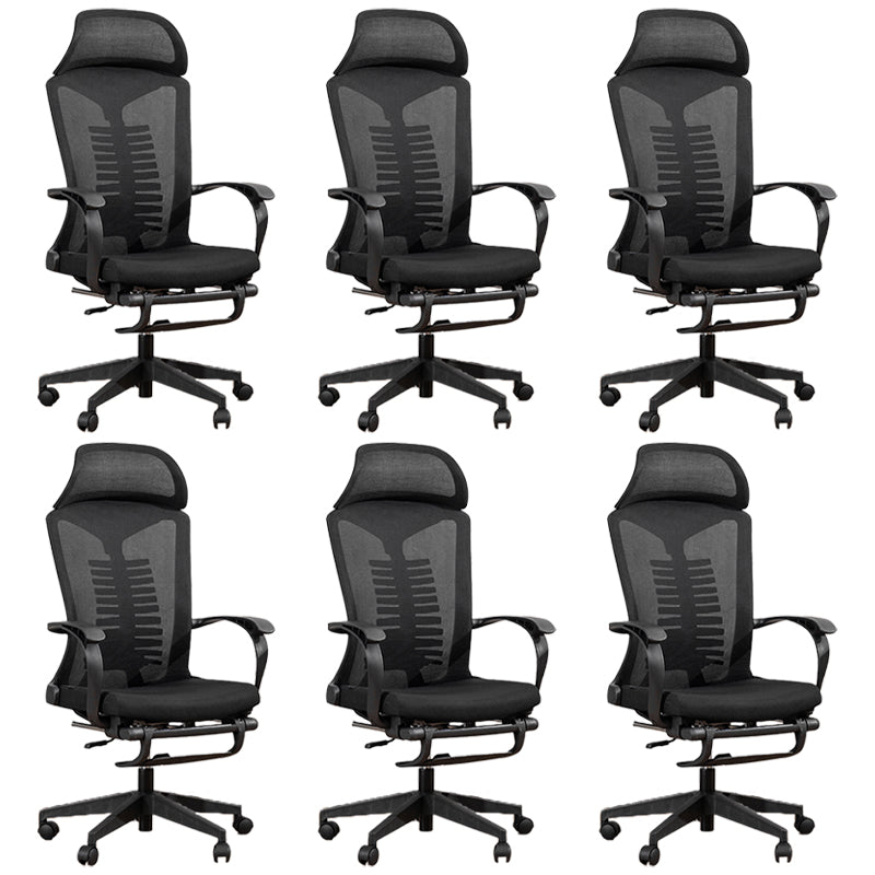 Chaise moderne à bras fixes chaise pivotante de hauteur de siège réglable avec roues