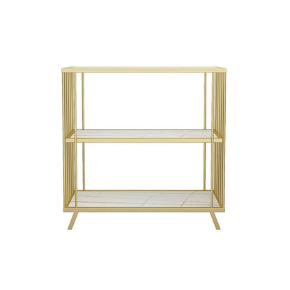 Libreria moderna a ginnastica aperta standard in legno in oro per sala da studio