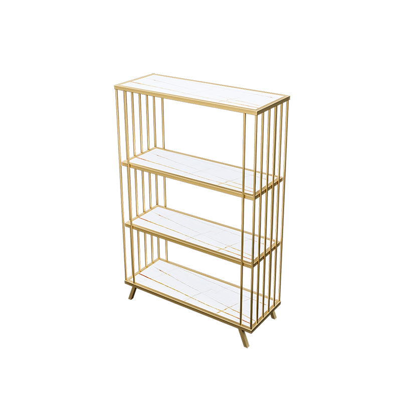 Libreria moderna a ginnastica aperta standard in legno in oro per sala da studio