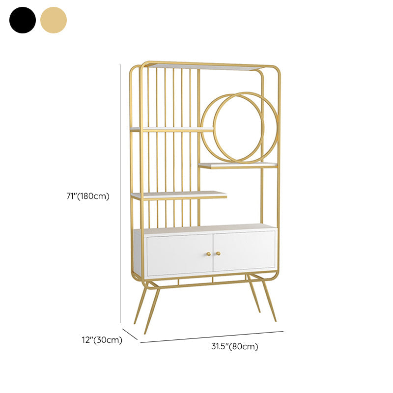 Libreria di libreria standard aperta con scaffali per ripiani per lo studio