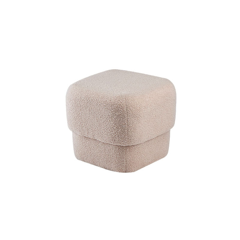 Solid Color Flannel Standard Stool Modern Simple Square Upholstered Stool Clearhalo 'furn' 'furn_ottomans_poufs' 'Furniture' 'Living Room Furniture' 'Ottomans & Poufs' 'ottomans_poufs' 6922097