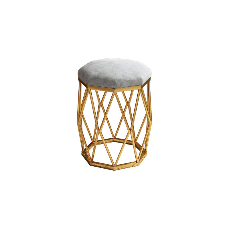 Solid Color Flannel Standard Stool Modern Simple Upholstered Stool Clearhalo 'furn' 'furn_ottomans_poufs' 'Furniture' 'Living Room Furniture' 'Ottomans & Poufs' 'ottomans_poufs' 6922128