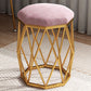 Solid Color Flannel Standard Stool Modern Simple Upholstered Stool Pink 1 Piece Clearhalo 'furn' 'furn_ottomans_poufs' 'Furniture' 'Living Room Furniture' 'Ottomans & Poufs' 'ottomans_poufs' 6922139