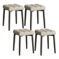 Solid Color Leather Standard Stool Modern Simple Square Stool Beige 4 Piece Set Black Clearhalo 'furn' 'furn_ottomans_poufs' 'Furniture' 'Living Room Furniture' 'Ottomans & Poufs' 'ottomans_poufs' 6922168