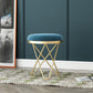 Solid Color Fabric Standard Stool Modern Style Simple Round Cushion Stool Velvet Dark Blue 1 Piece Clearhalo 'furn' 'furn_ottomans_poufs' 'Furniture' 'Living Room Furniture' 'Ottomans & Poufs' 'ottomans_poufs' 6922276