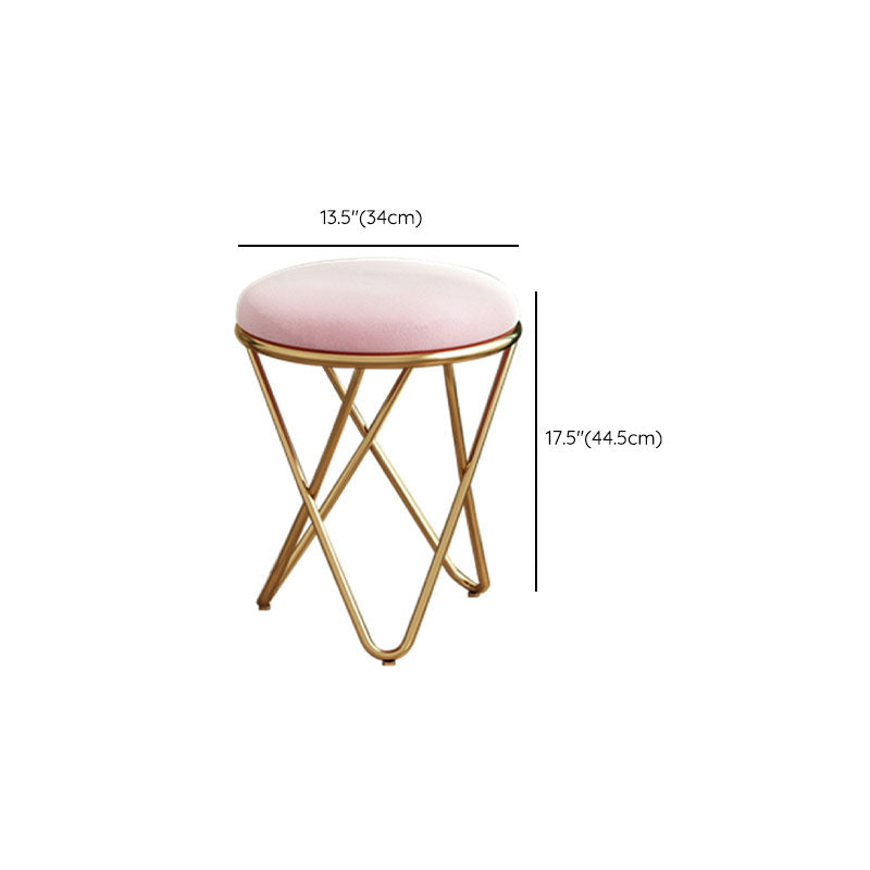 Solid Color Fabric Standard Stool Modern Style Simple Round Cushion Stool Clearhalo 'furn' 'furn_ottomans_poufs' 'Furniture' 'Living Room Furniture' 'Ottomans & Poufs' 'ottomans_poufs' 6922292