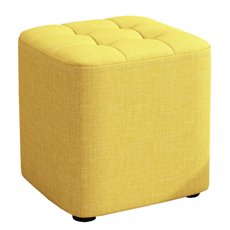 Solid Color Fabric Standard Stool Modern Simple Square Upholstered Stool Clearhalo 'furn' 'furn_ottomans_poufs' 'Furniture' 'Living Room Furniture' 'Ottomans & Poufs' 'ottomans_poufs' 6922316