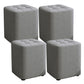 Solid Color Fabric Standard Stool Modern Simple Square Upholstered Stool 11"L x 11"W x 14"H Grey 4 Piece Set Clearhalo 'furn' 'furn_ottomans_poufs' 'Furniture' 'Living Room Furniture' 'Ottomans & Poufs' 'ottomans_poufs' 6922336