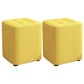 Solid Color Fabric Standard Stool Modern Simple Square Upholstered Stool 11"L x 11"W x 14"H Yellow 2 Piece Set Clearhalo 'furn' 'furn_ottomans_poufs' 'Furniture' 'Living Room Furniture' 'Ottomans & Poufs' 'ottomans_poufs' 6922338