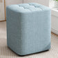 Solid Color Fabric Standard Stool Modern Simple Square Upholstered Stool 11"L x 11"W x 14"H Blue 1 Piece Clearhalo 'furn' 'furn_ottomans_poufs' 'Furniture' 'Living Room Furniture' 'Ottomans & Poufs' 'ottomans_poufs' 6922343
