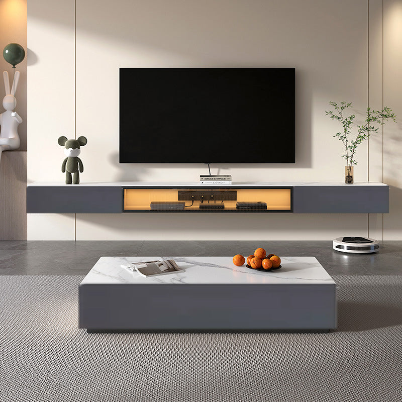 Wall Mounted TV Media Console Contemporary TV Console with Drawers Clearhalo 'furn' 'furn_tv_stands_entertainment_centers' 'Furniture' 'Living Room Furniture' 'TV Stands & Entertainment Centers' 'TV Stands & Media Storage Furniture' 'tv_stands_entertainment_centers' 6928978