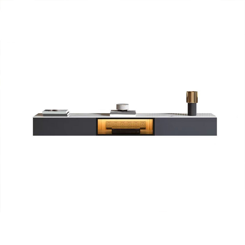 Wall Mounted TV Media Console Contemporary TV Console with Drawers 63"L x 11.8"W x 9.1"H Clearhalo 'furn' 'furn_tv_stands_entertainment_centers' 'Furniture' 'Living Room Furniture' 'TV Stands & Entertainment Centers' 'TV Stands & Media Storage Furniture' 'tv_stands_entertainment_centers' 6928981