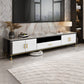 Stone Media Console Contemporary Open Storage TV Console with Doors Gray Clearhalo 'furn' 'furn_tv_stands_entertainment_centers' 'Furniture' 'Living Room Furniture' 'TV Stands & Entertainment Centers' 'TV Stands & Media Storage Furniture' 'tv_stands_entertainment_centers' 6929065