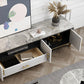 Stone Media Console Contemporary Open Storage TV Console with Doors Clearhalo 'furn' 'furn_tv_stands_entertainment_centers' 'Furniture' 'Living Room Furniture' 'TV Stands & Entertainment Centers' 'TV Stands & Media Storage Furniture' 'tv_stands_entertainment_centers' 6929068