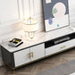 Stone Media Console Contemporary Open Storage TV Console with Doors Clearhalo 'furn' 'furn_tv_stands_entertainment_centers' 'Furniture' 'Living Room Furniture' 'TV Stands & Entertainment Centers' 'TV Stands & Media Storage Furniture' 'tv_stands_entertainment_centers' 6929070