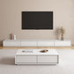 Faux Wood TV Console White Contemporary Cable Management Media Console Clearhalo 'furn' 'furn_tv_stands_entertainment_centers' 'Furniture' 'Living Room Furniture' 'TV Stands & Entertainment Centers' 'TV Stands & Media Storage Furniture' 'tv_stands_entertainment_centers' 6929080