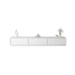 Faux Wood TV Console White Contemporary Cable Management Media Console 71"L x 16"W x 14"H Clearhalo 'furn' 'furn_tv_stands_entertainment_centers' 'Furniture' 'Living Room Furniture' 'TV Stands & Entertainment Centers' 'TV Stands & Media Storage Furniture' 'tv_stands_entertainment_centers' 6929081