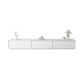 Faux Wood TV Console White Contemporary Cable Management Media Console 79"L x 16"W x 14"H Clearhalo 'furn' 'furn_tv_stands_entertainment_centers' 'Furniture' 'Living Room Furniture' 'TV Stands & Entertainment Centers' 'TV Stands & Media Storage Furniture' 'tv_stands_entertainment_centers' 6929083