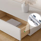 Faux Wood TV Console White Contemporary Cable Management Media Console Clearhalo 'furn' 'furn_tv_stands_entertainment_centers' 'Furniture' 'Living Room Furniture' 'TV Stands & Entertainment Centers' 'TV Stands & Media Storage Furniture' 'tv_stands_entertainment_centers' 6929088