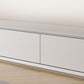 Faux Wood TV Console White Contemporary Cable Management Media Console Clearhalo 'furn' 'furn_tv_stands_entertainment_centers' 'Furniture' 'Living Room Furniture' 'TV Stands & Entertainment Centers' 'TV Stands & Media Storage Furniture' 'tv_stands_entertainment_centers' 6929090