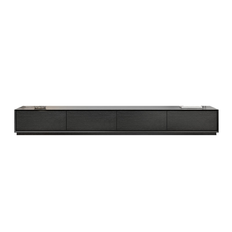 Faux Wood Media Console Modern Black Cable Management TV Console 87"L x 16"W x 14"H Clearhalo 'furn' 'furn_tv_stands_entertainment_centers' 'Furniture' 'Living Room Furniture' 'TV Stands & Entertainment Centers' 'TV Stands & Media Storage Furniture' 'tv_stands_entertainment_centers' 6929099